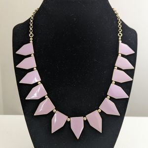 🌞 3/$15 - Pale Purple Lilac Enamel Banner Necklace, Adjustable Length
